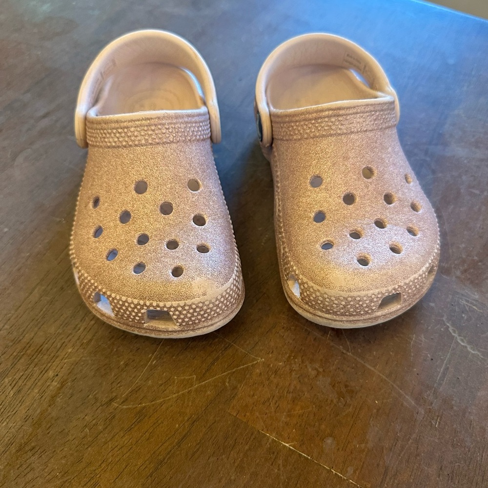 Kids Glitter Clogs - Pink